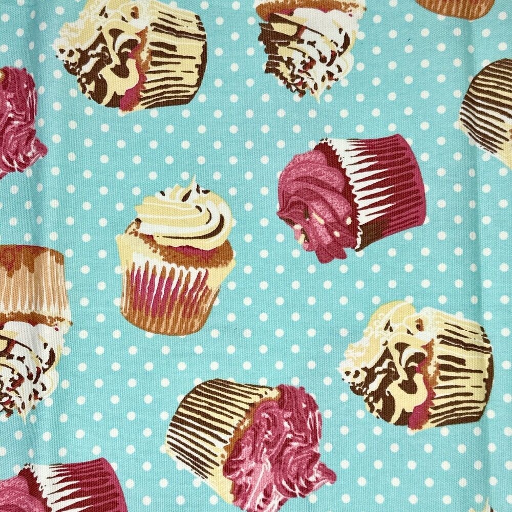 Bryant Industries Cupcake‎ Pink Toss Malibu Drapery Upholstery Fabric 45Wx1 Yard